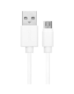 Кабель DC 03 micro USB 2А 1м белый Péro