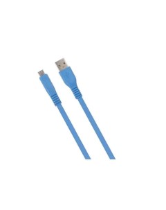 Дата кабель MB USB micro USB плоский 2 метра 3А синий УТ000027531 Mobility