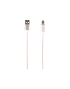 Дата кабель Магнитный USB micro USB нейлоновая оплетка розовый УТ000012858 Red line