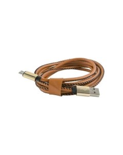 Дата кабель USB micro USB 2 метра оплетка экокожа коричневый УТ000014170 Red line