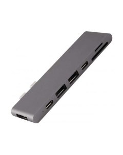 Адаптер Multiport Adapter USB Type C 7 in 1 для MacBook Grey УТ000027061 Barn&hollis