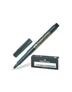 Ручка капиллярная Finepen 1511 ЧЕРНАЯ корпус зеленый линия письма 0 4 мм FC151199 10 шт Faber-castell