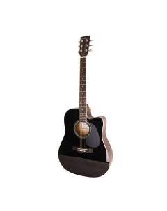 Акустическая гитара F601 BK с вырезом черная Caraya