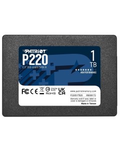Накопитель SSD 2 5 Patriot 1 0TB P220 P220S1TB25 Patriot memory
