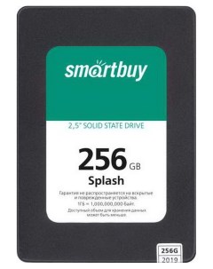 Накопитель SSD Splash 2019 256Gb SBSSD 256GT MX902 25S3 Smartbuy