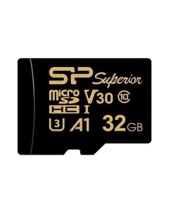 Карта памяти microSD 32GB Superior Golden A1 microSDHC Class 10 UHS I U3 A1 100 80 Mb s SD адаптер Silicon power