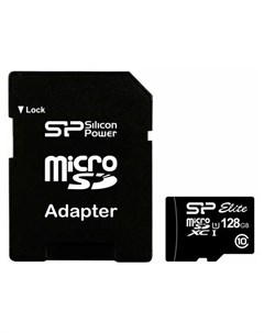 Карта памяти micro SDXC 128Gb Superior UHS I U3 V30 A2 ADP 100 80 Mb s Silicon power