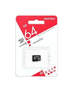 Карта памяти MicroSD 64Gb Class 10 SB64GBSDCL10 00LE Smartbuy