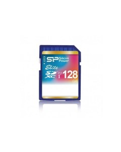 Карта памяти SD 128GB Elite SDXC Class 10 UHS I SP128GBSDXAU1V10 Silicon power
