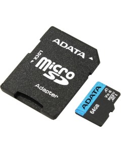 Карта памяти Adata micro SDXC 64Gb Premier UHS I U1 V10 A1 ADP 85 25 Mb s
