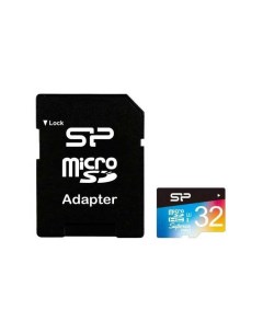 Карта памяти Superior Pro MicroSDHC 32Gb Class 10 SP032GBSTHDU3V20SP адаптером SD Silicon power