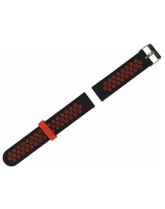 Ремешок силиконовый для Amazfit BIP GTS 20 mm черный с красным Red line