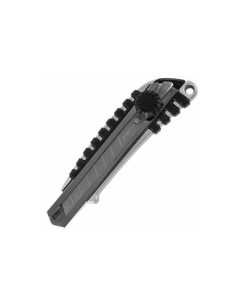 Нож канцелярский 18 мм Metallic роликовый фиксатор резиновые вставки металл 237159 Brauberg