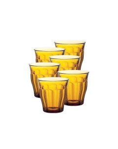Набор стаканов французских PICARDIE AMBER 6шт 250мл 1027DB06C1111 Duralex