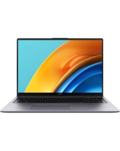 Ноутбук MateBook D16 53013TPC i5 12450H 16GB 512GB SSD 16 WUXGA IPS UHD Graphics Cam noOS Space Gray Huawei