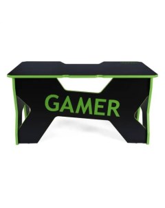 Стол компьютерный Gamer2 DS NE черный с зеленой кромкой 150x90 см регулируемые ножки Generic comfort