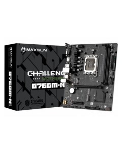 Материнская плата mATX Challenger B760M N D5 LGA1700 B760 2 DDR5 6000 3 SATA 6G RAID 2 M 2 2 PCIE Gl Maxsun