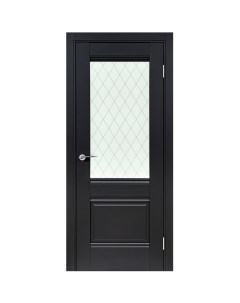 Дверь межкомнатная остеклённая с замком и петлями в комплекте Классико 43 90x200 см HardFlex цвет че Portika