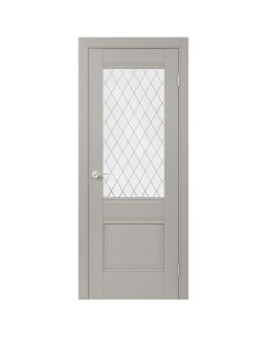 Дверь межкомнатная остеклённая с замком и петлями в комплекте Классико 43 90x200 см HardFlex цвет се Portika