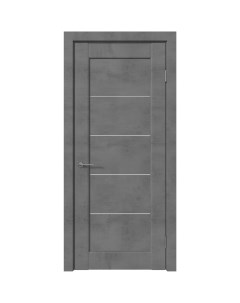 Дверь межкомнатная Сохо остекленная ПВХ ламинация цвет лофт темный 70x200 см с замком и петлями Vfd