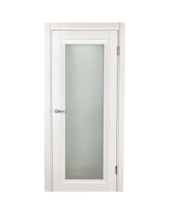 Дверь межкомнатная остекленная Нобиле полипропилен ламинация цвет белый 80x200 см с замком Марио риоли