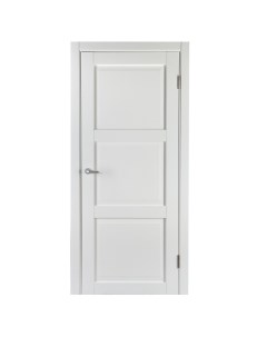 Дверь межкомнатная Адажио глухая Hardfleх ламинация цвет белый 90x200 см с замком и петлями Марио риоли