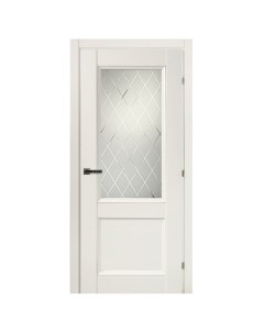 Дверь межкомнатная Танганика остеклённая CPL ламинация цвет белый 90x200 см с замком Краснодеревщик