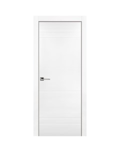 Дверь межкомнатная Рива глухая эмаль цвет белый 80x200 см с замком Принцип