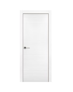 Дверь межкомнатная Рива глухая эмаль цвет белый 60x200 см с замком Принцип