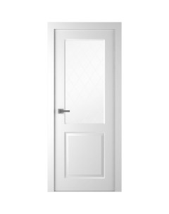 Дверь межкомнатная Австралия остеклённая эмаль цвет белый 90x200 см с замком Belwooddoors