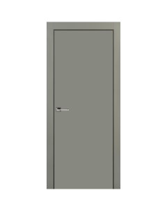 Дверь межкомнатная Гладкая глухая эмаль цвет грей 80x200 см с замком в комплекте Принцип