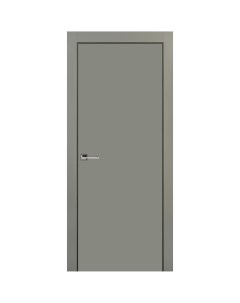 Дверь межкомнатная Гладкая глухая эмаль цвет грей 90х200 см с замком в комплекте Принцип