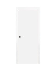 Дверь межкомнатная Гладкая глухая эмаль цвет белый 90x200 см с замком в комплекте Принцип