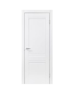 Дверь межкомнатная глухая Классико 42 80x200 см ламинация Hardfleх цвет белый с замком и петлями Portika