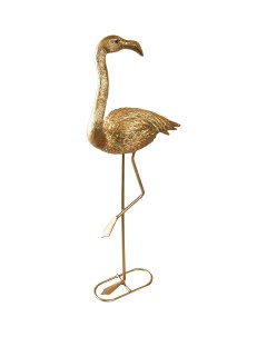 Статуэтка декоративная Фламинго 53 5x20 см золотистая Atmosphera