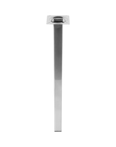 Ножка квадратная 400х25х25 мм максимальная нагрузка 30 кг цвет никель Larvij