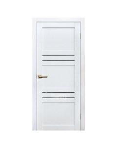 Дверь межкомнатная Флай глухая Hardflex ламинация цвет белый 60x200 см с замком и петлями Artens
