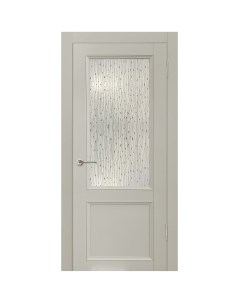 Дверь межкомнатная Рондо остеклённая Hardflex ламинация цвет серый жемчуг 60x200 см с замком и петля Марио риоли