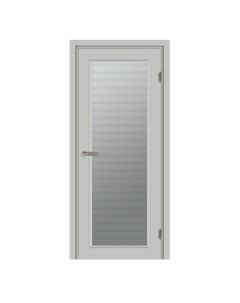 Дверь межкомнатная остекленная с замком и петлями в комплекте Лион 70x200 см Hardflex цвет серый жем Марио риоли