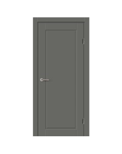 Дверь межкомнатная глухая с замком и петлями в комплекте Пьемонт 70x200 см Hardflex цвет стиппл грей Марио риоли