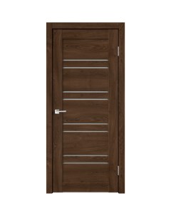 Дверь межкомнатная остекленная без замка и петель в комплекте Лайн 1 80x200 см HardFlex цвет дуб тер Velldoris