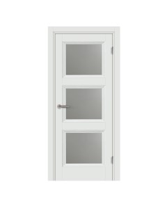 Дверь межкомнатная остекленная с замком и петлями в комплекте Трилло 80x200 см Hardflex цвет белый ж Марио риоли