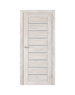 Дверь межкомнатная остеклённая Тиволи 90x200 см ламинация ПВХ цвет рустик серый с замком и петлями Portika