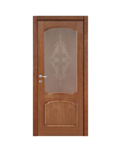 Дверь межкомнатная Хелли остеклённая 70x200 см шпон натуральный цвет тонированный дуб Без бренда