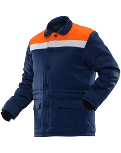 Куртка рабочая утепленная Зимовка цвет темно синий оранжевый размер L рост 182 188 см Без бренда