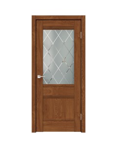 Дверь межкомнатная остекленная без замка и петель в комплекте Тоскана 60x200 см финиш бумага цвет ду Velldoris