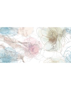 Плитка настенная Тенерифе 30x60 см 1 62 м матовая цвет белый мрамор цветы Axima