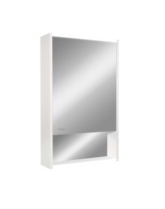 Шкаф зеркальный подвесной Line с LED подсветкой 50x80 см цвет белый Без бренда
