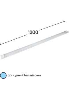 Светильник линейный светодиодный ДБО 4014 1200 мм 36 Вт холодный белый свет Iek