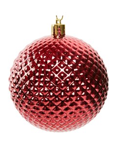 Елочное украшение Шар с объемным узором Christmas o8 см цвет розовый Без бренда